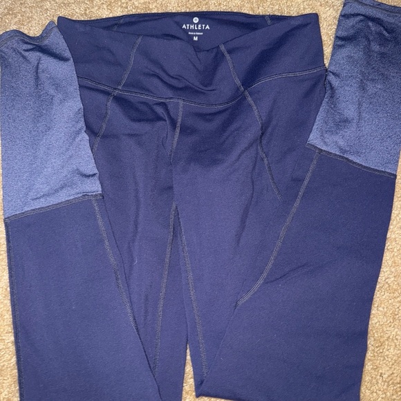 Athleta Navy full length Leggings - Picture 3 of 7